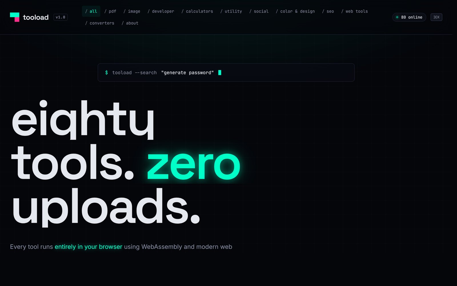 tooload home page